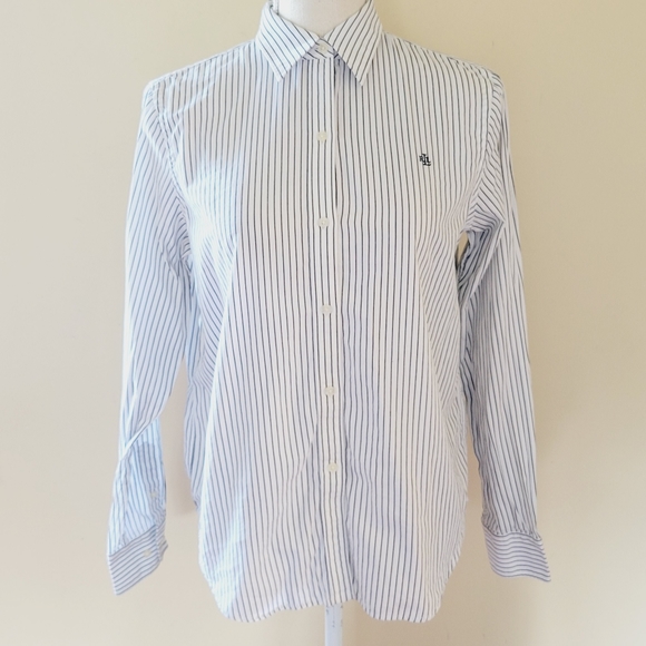 LRL striped button down size medium - Picture 1 of 6